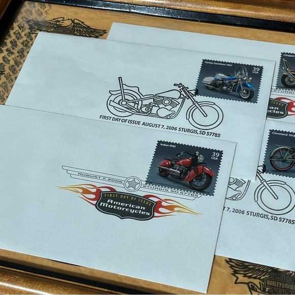 Framed Stamps 2006 Sturgis SD First Day of Issue American Motorcycle Harley‎ NEW - Picture 10 of 14